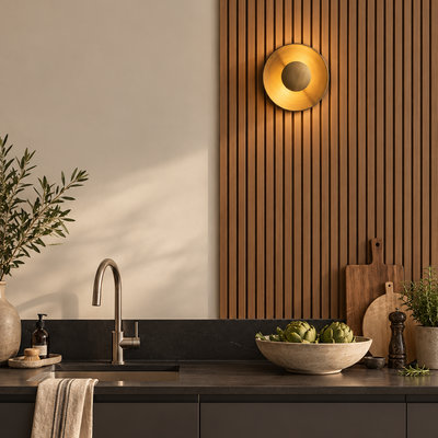 Boston Wall Diffuser - 8 inch - Brass - Dining Room Lights - Industville Lighting UK