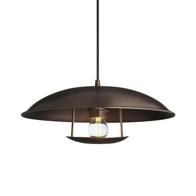 Boston Round Bronze Pendant Light in 13 Inch