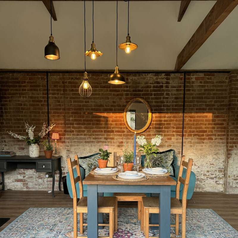 Brooklyn 5 Wire Pendant with Shades - Brooklyn - Industrial Style Ceiling & Wall Lights - Industville Lighting UK