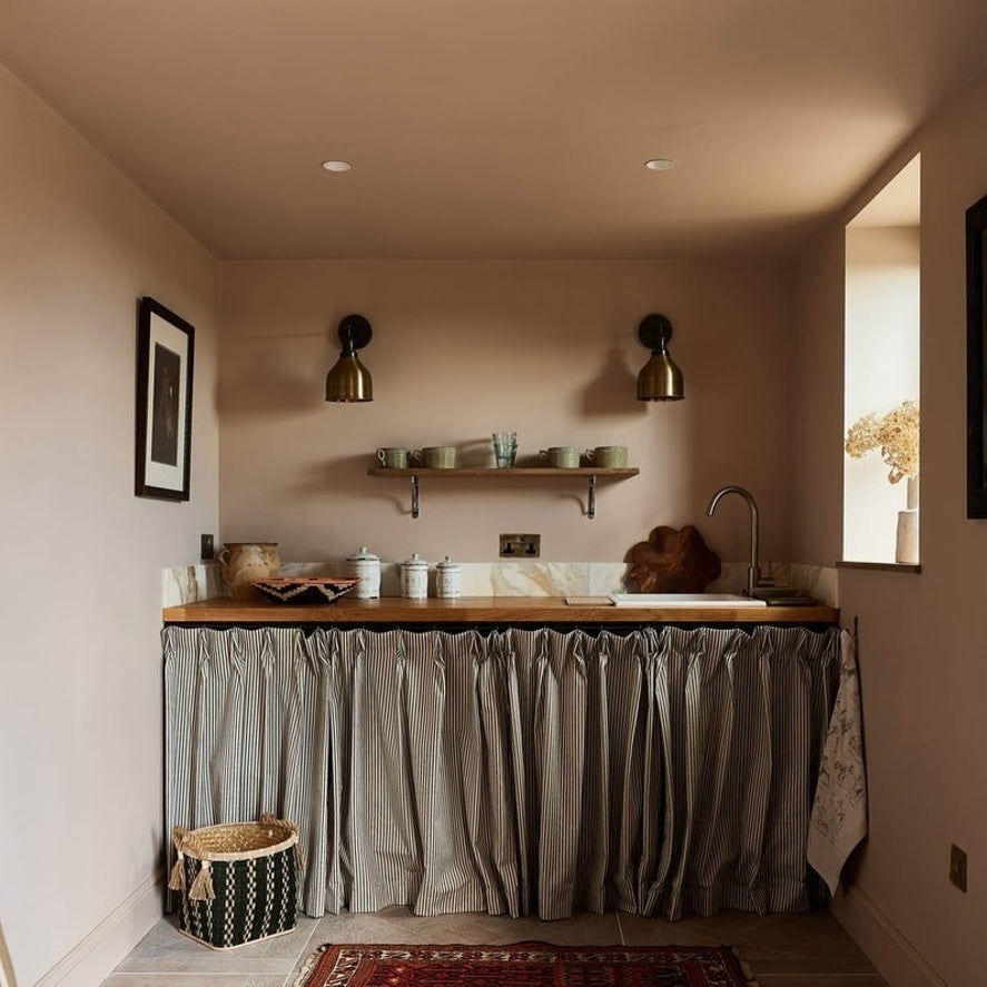 Brass Brooklyn Cone Wall Light in 7 Inch with Pewter Holder, Product code is BR-CWL7-B-PH