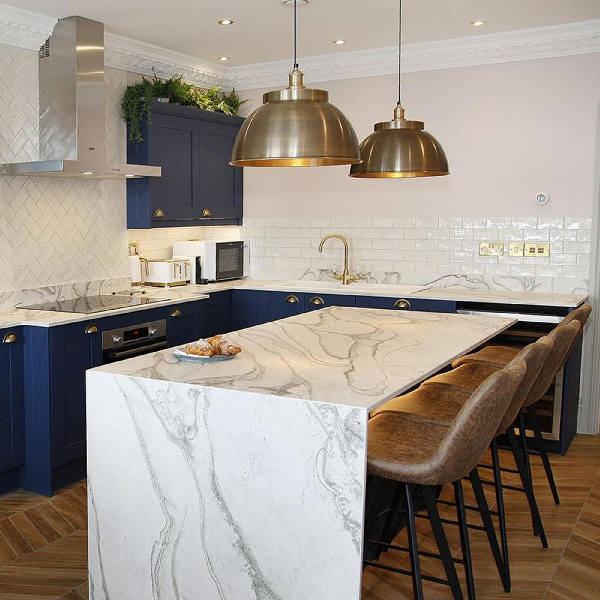 Brass with Brass Holder Brooklyn Dome Pendant - 17 Inch -  Industville BR-DP17-B-BH