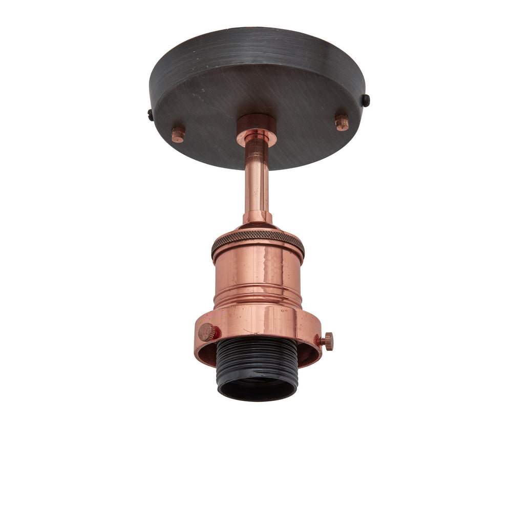 Brooklyn Dome Flush Mount - 8 Inch - Pewter & Copper