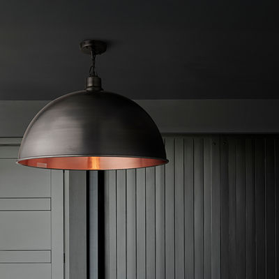 Brooklyn Giant Dome Pendant - 24 Inch - Pewter & Copper Industville BR-GDP24-CP-PCN