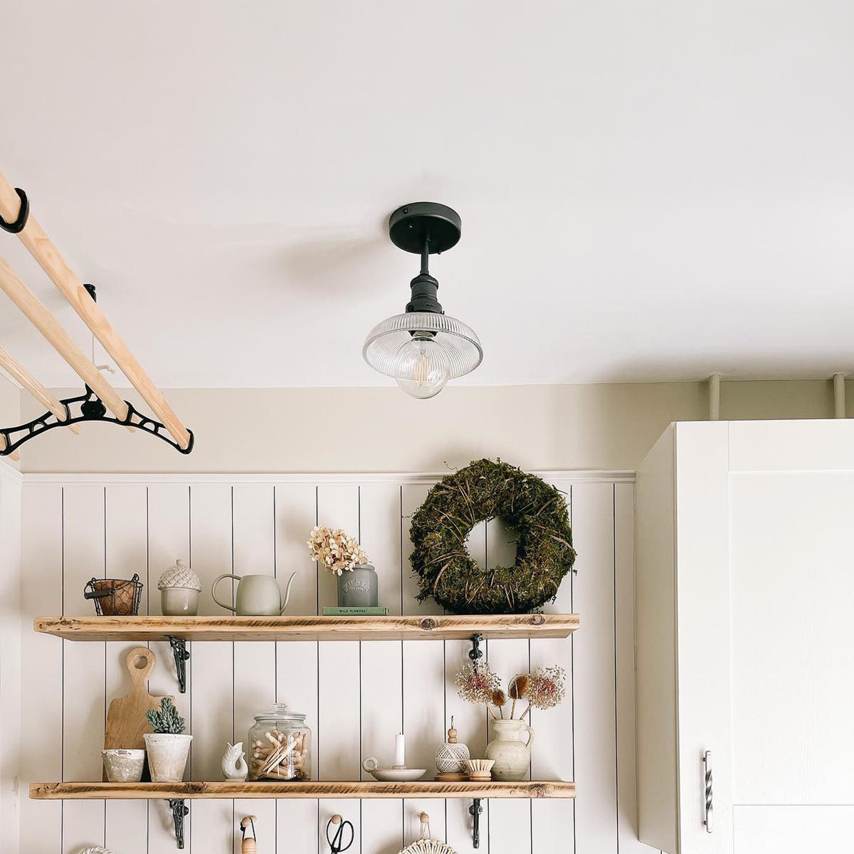 Brooklyn Glass Dome Flush Mount in 8 Inch with Pewter Holder, Product Code BR-GLDFM8-PH