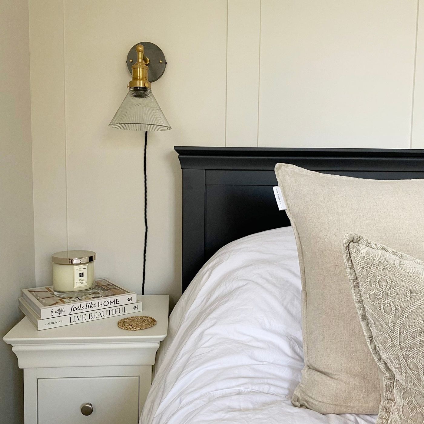 Glass Funnel with Brass Holder and Plug Brooklyn Wall Light - 7 Inch BR-GLFWL7-BH-FLWP