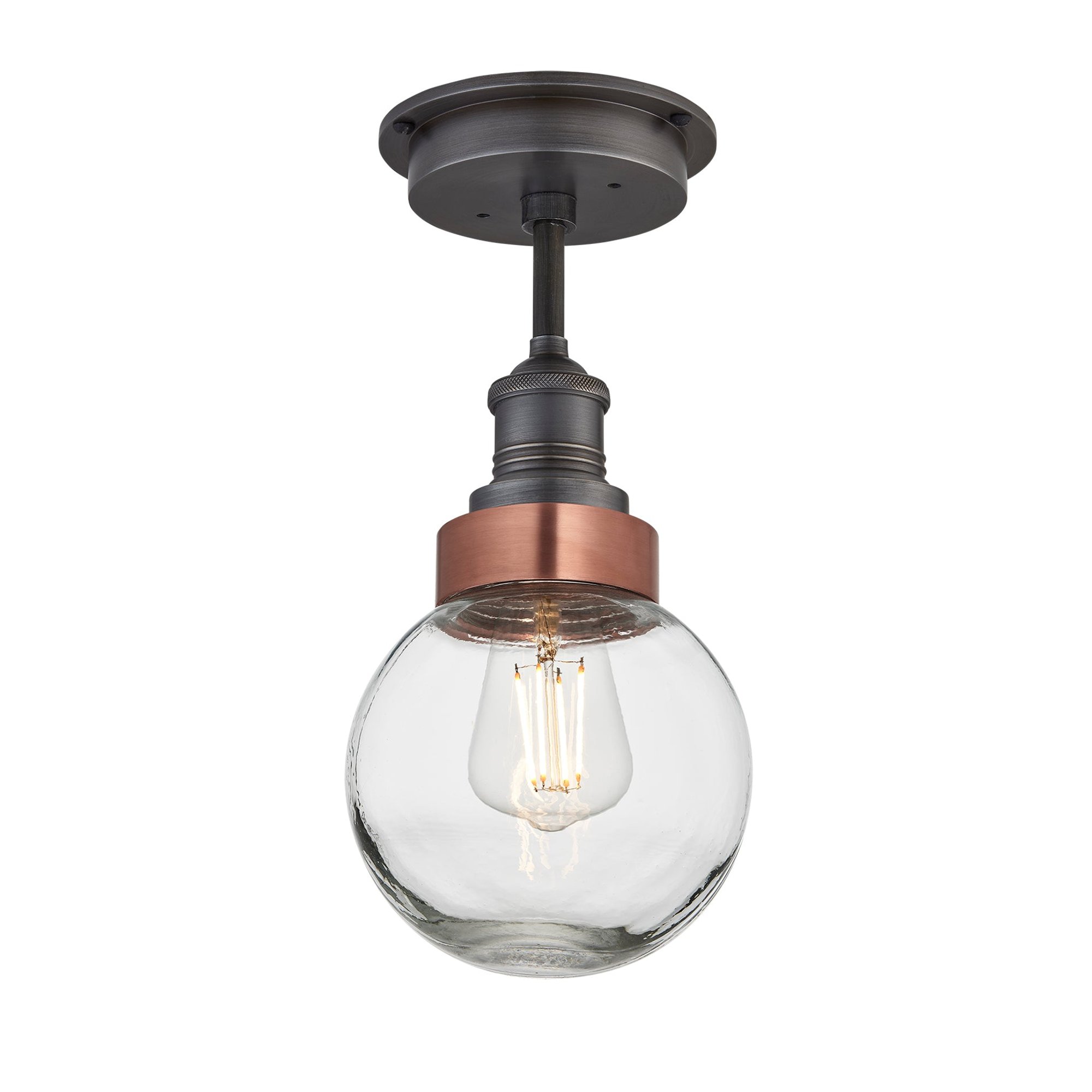 Brooklyn Outdoor & Bathroom Globe Semi Flush Mount