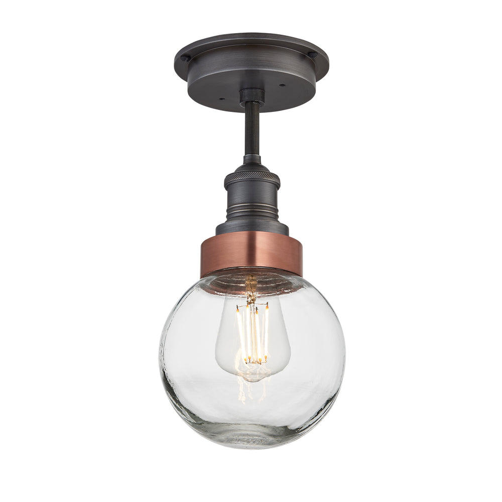 Brooklyn Outdoor & Bathroom Globe Semi Flush Mount