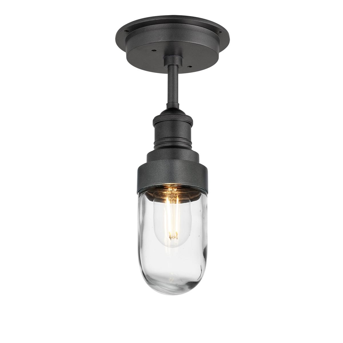 Brooklyn Outdoor & Bathroom Semi Flush Mount - Pewter