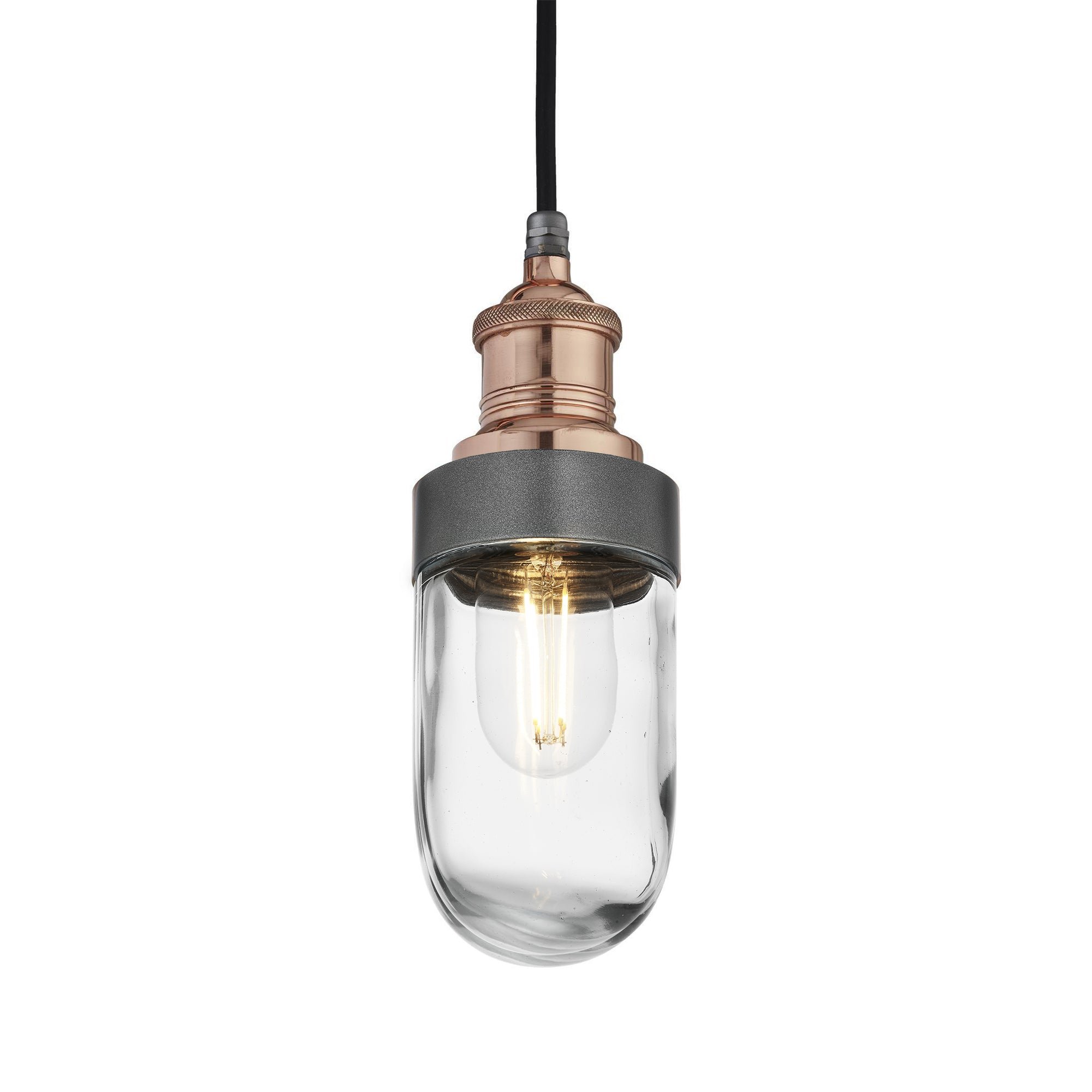 Copper Holder Pewter Ring Brooklyn Outdoor & Bathroom Pendant BR-IP65-P-CH-PR