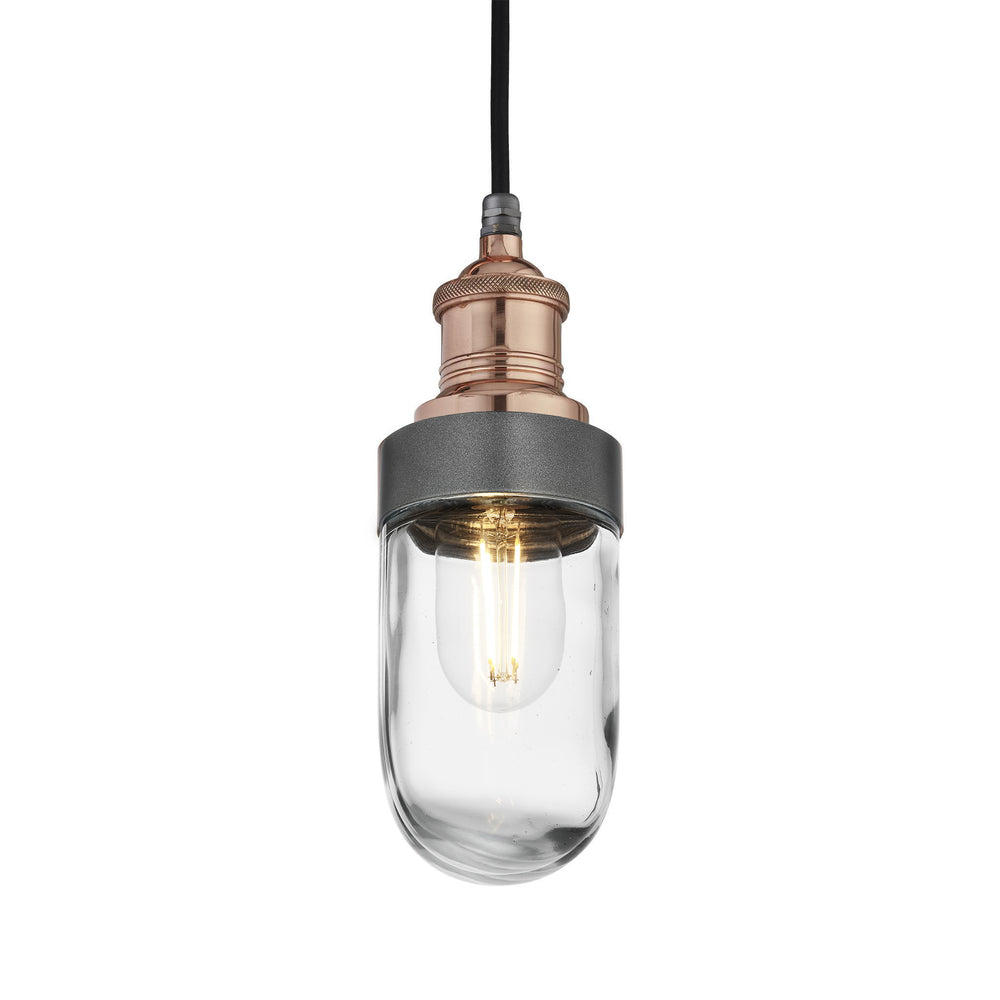 Copper Holder Pewter Ring Brooklyn Outdoor & Bathroom Pendant BR-IP65-P-CH-PR