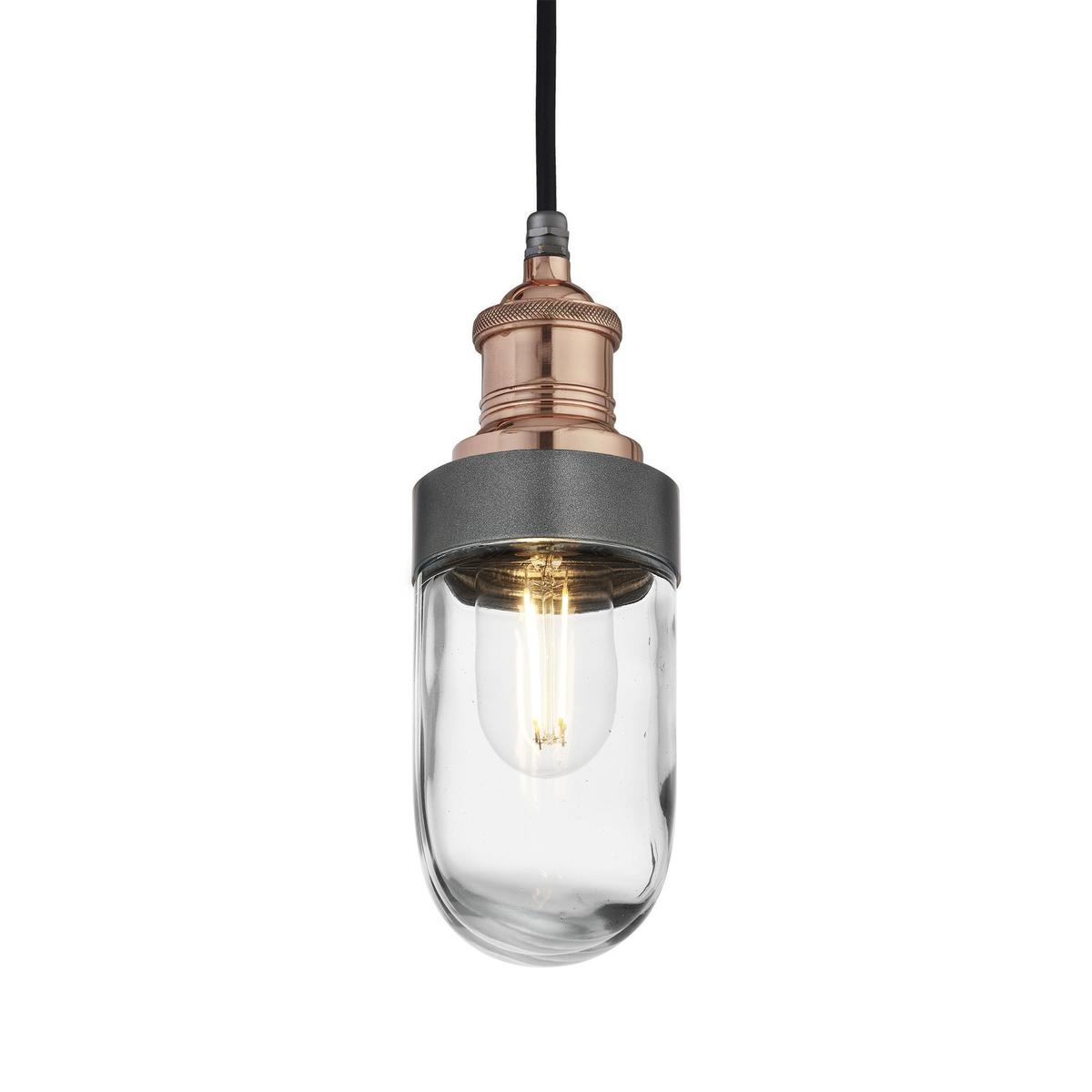 Copper Holder Pewter Ring Brooklyn Outdoor & Bathroom Pendant BR-IP65-P-CH-PR