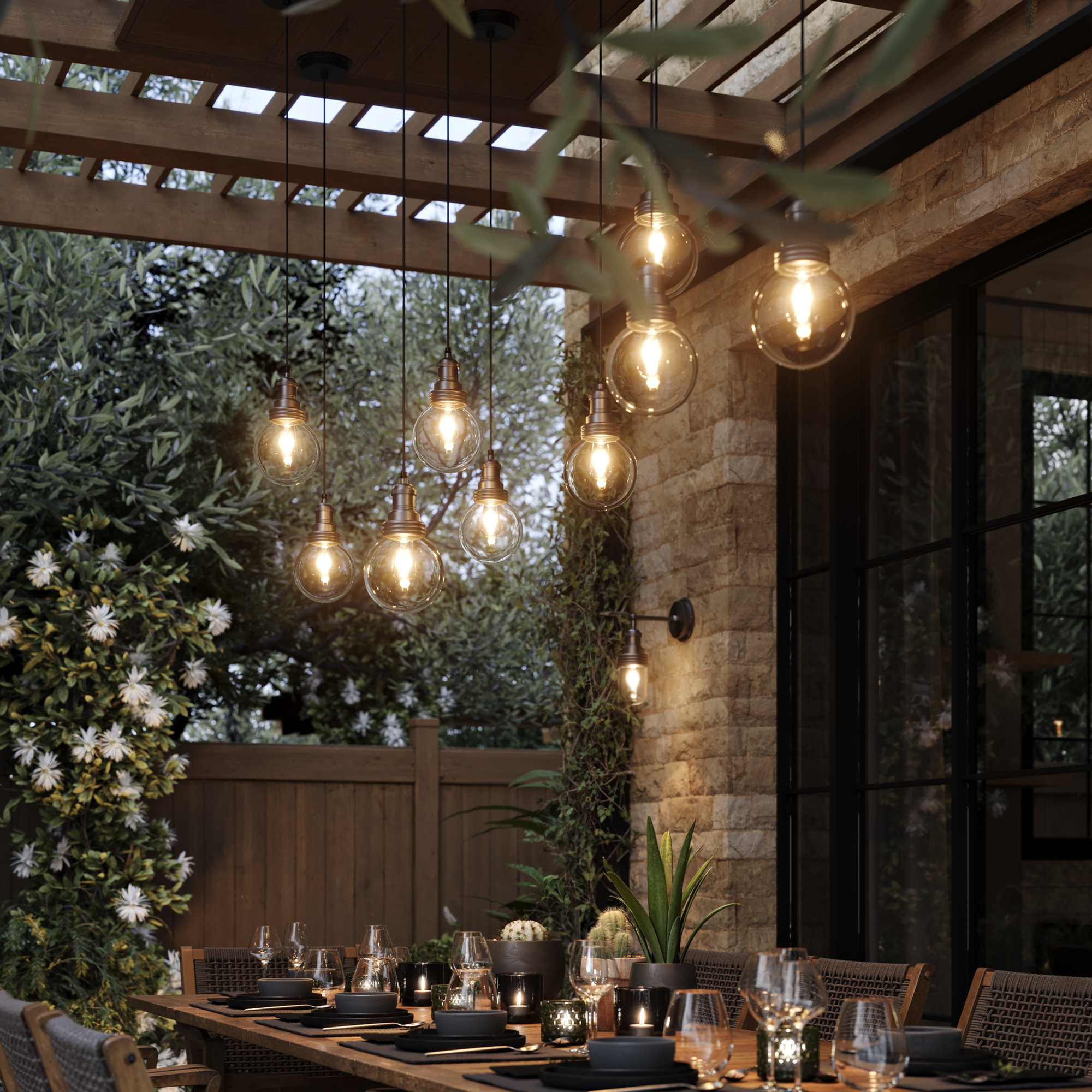 Pewter Holder Pewter Ring Brooklyn Outdoor & Bathroom Globe Pendant Light BR-IP65-P-PH-PR-GLG