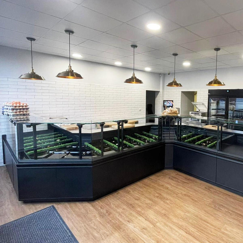 Brooklyn Outdoor & Bathroom Brass Step Pendant - 16 Inch - Brass Holder - Ceiling Lights - Industville Lighting UK