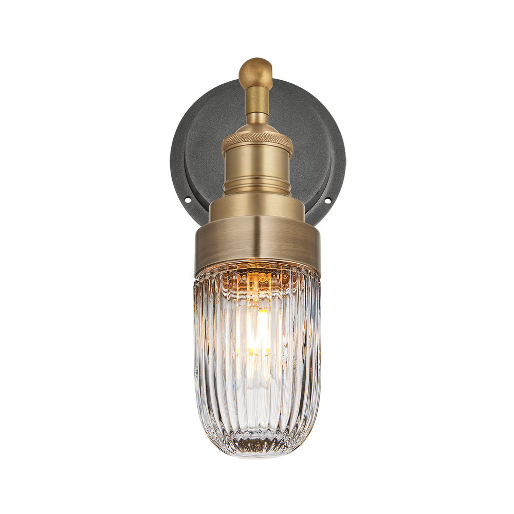 Brooklyn Outdoor & Bathroom Ribbed Tube Wall Light