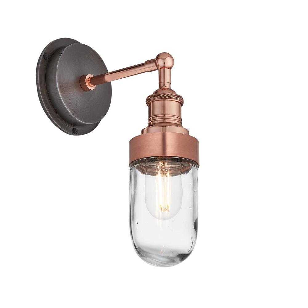 Copper Holder Copper Ring Brooklyn Outdoor & Bathroom Wall Light - BR-IP65-WL-CH-CR