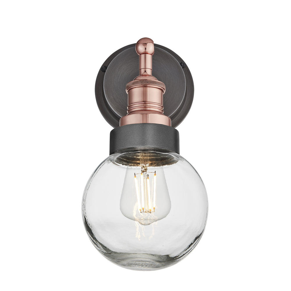 Copper Holder Pewter Ring Brooklyn Outdoor & Bathroom Globe Wall Light BR-IP65-WL-CH-PR-GLG