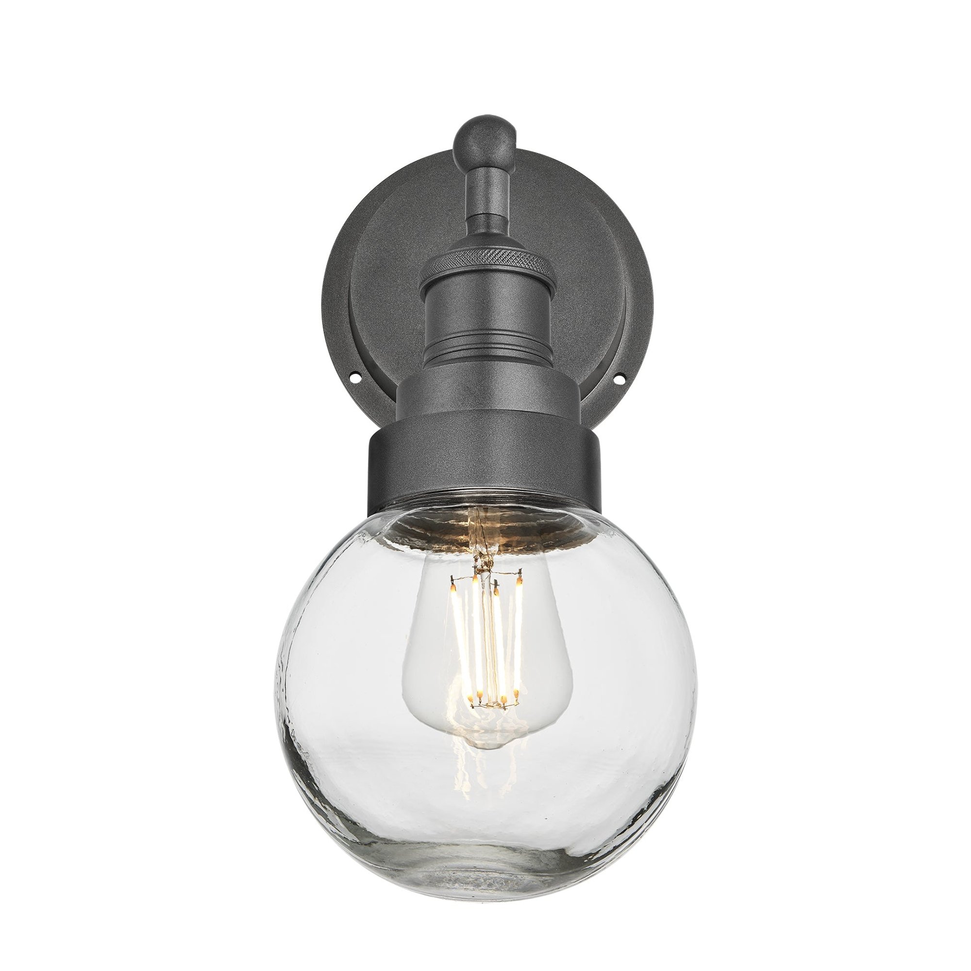 Pewter Holder Pewter Ring Brooklyn Outdoor & Bathroom Globe Wall Light BR-IP65-WL-PH-PR-GLG