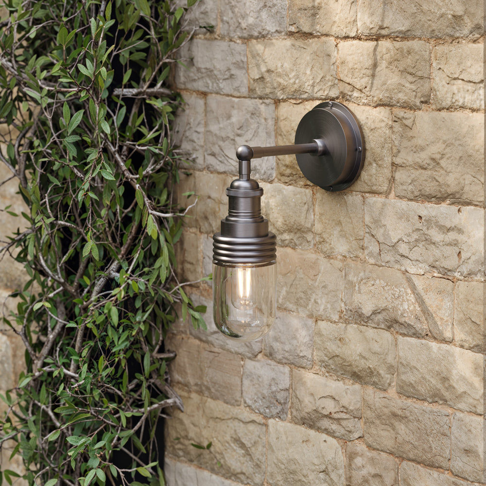 Pewter Holder Pewter Ring Brooklyn Outdoor & Bathroom Wall Light - BR-IP65-WL-PH-PR