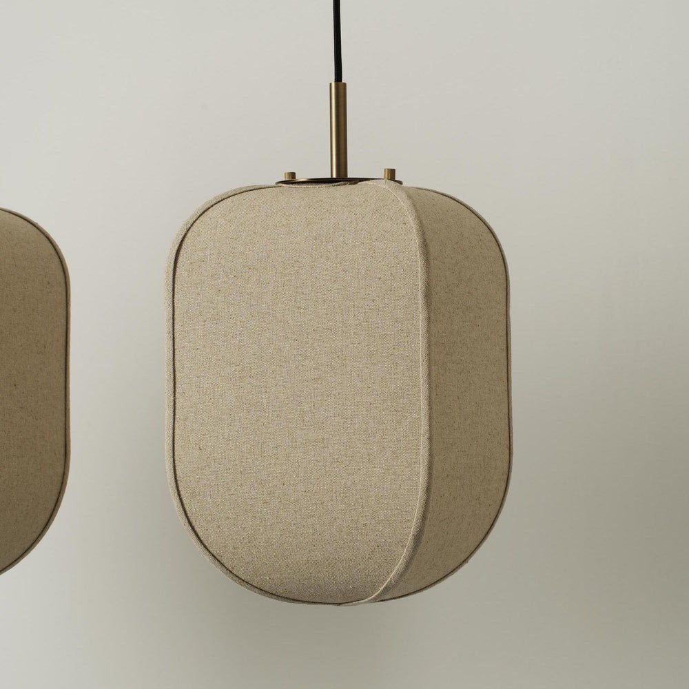 Bloxham Rectangular 3 Wire Cluster Pendant  Light in Natural finish