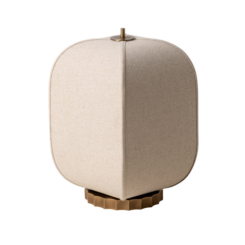 Bloxham Rectangular Table Lamp - Natural - Brass - Lamps - Industville Lighting UK