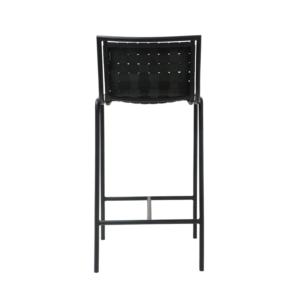 Berkley Black Metal Counter Height Stool in Black Leather, Product Code BY-LL-CH-ST-BK