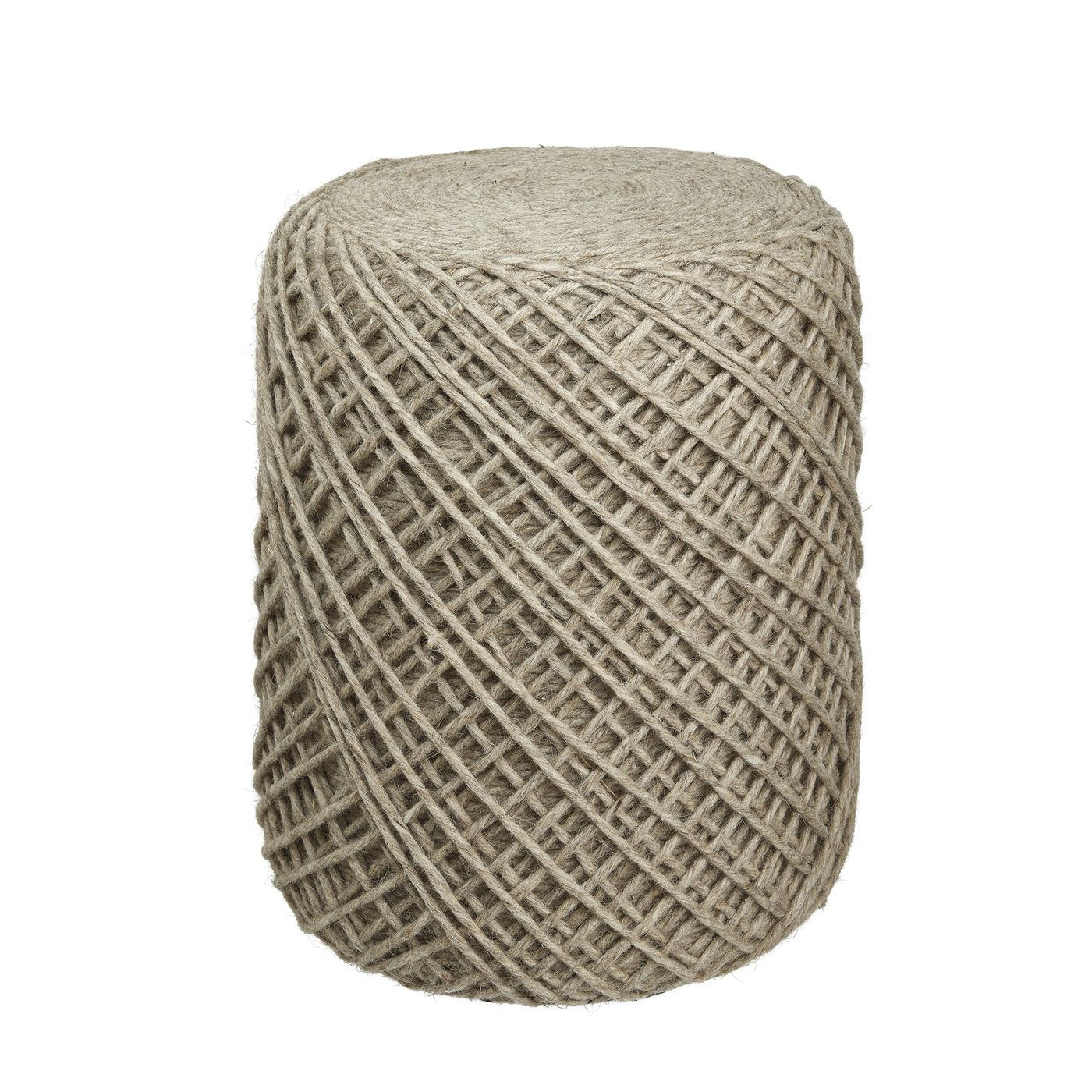 Bale Wool Pouffe in Natural, Product Code BA-WP-IV