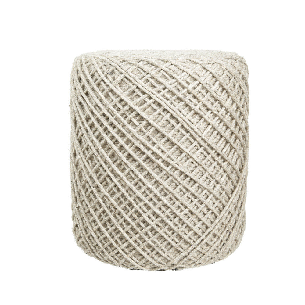 Bale Wool Pouffe in Ivory, Product Code BA-WP-IV