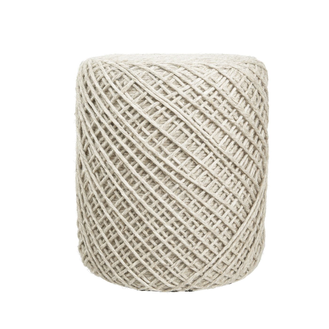 Bale Wool Pouffe in Ivory, Product Code BA-WP-IV