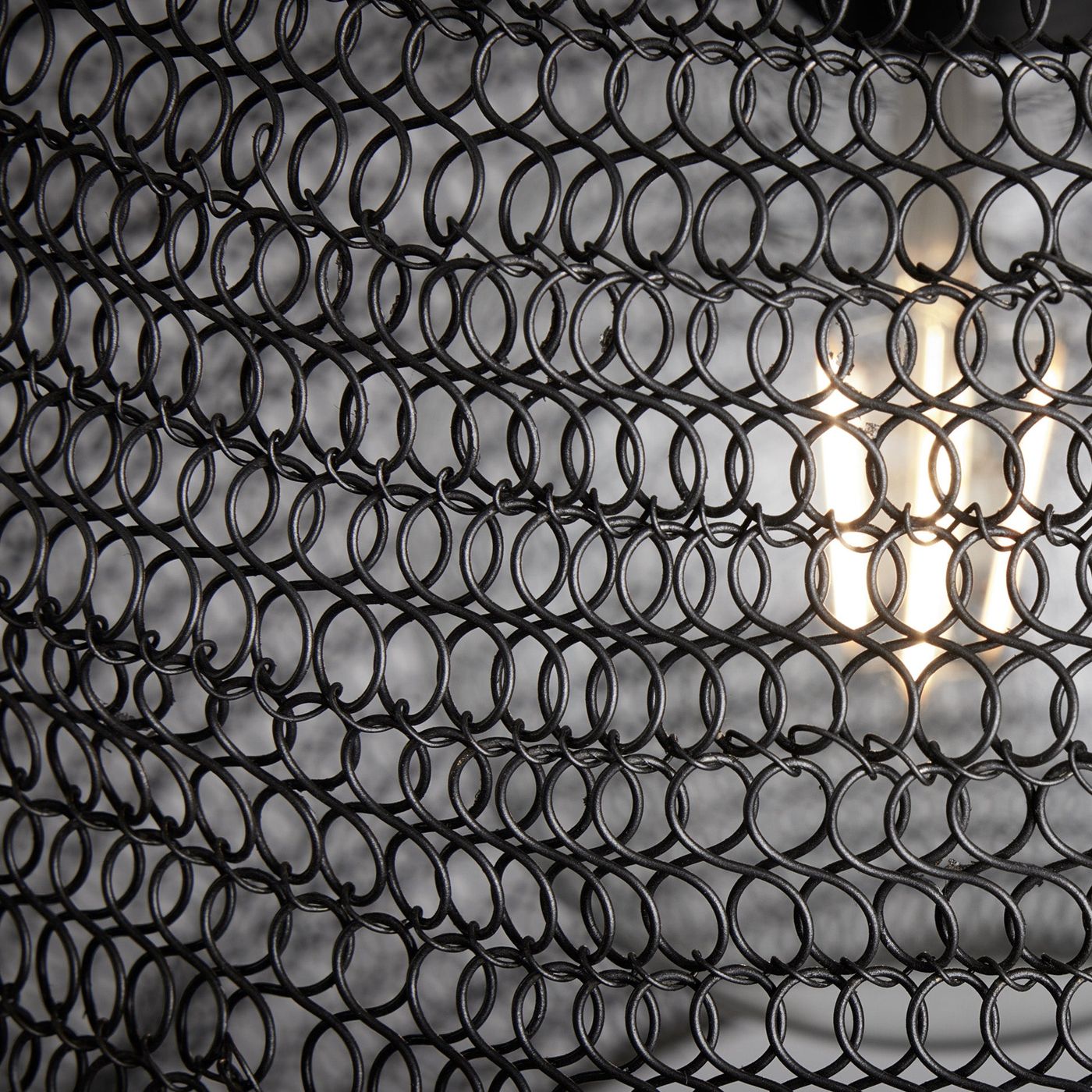 Beehive Wire Cage Metal Mesh Pendant Light - Drop - Pewter - Small - Design Code BE-WCMSP-DR-P