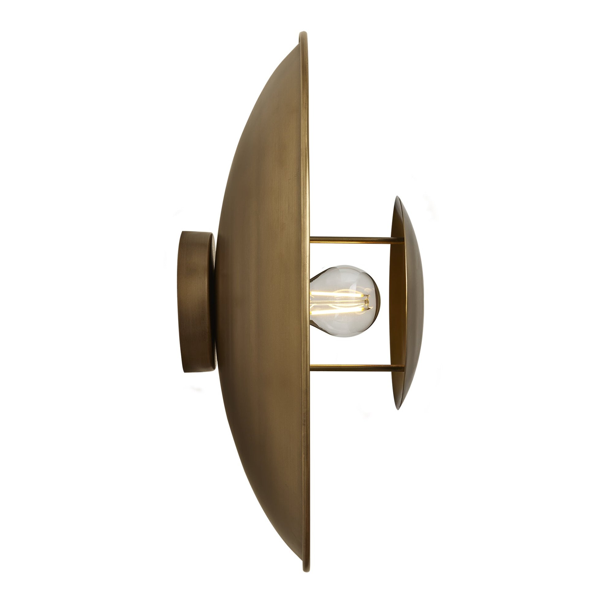 Brass Boston Round Metal Diffuser Wall Light Flush Mount  in 17 inch, Product code is BO-MD-WLFM17-B