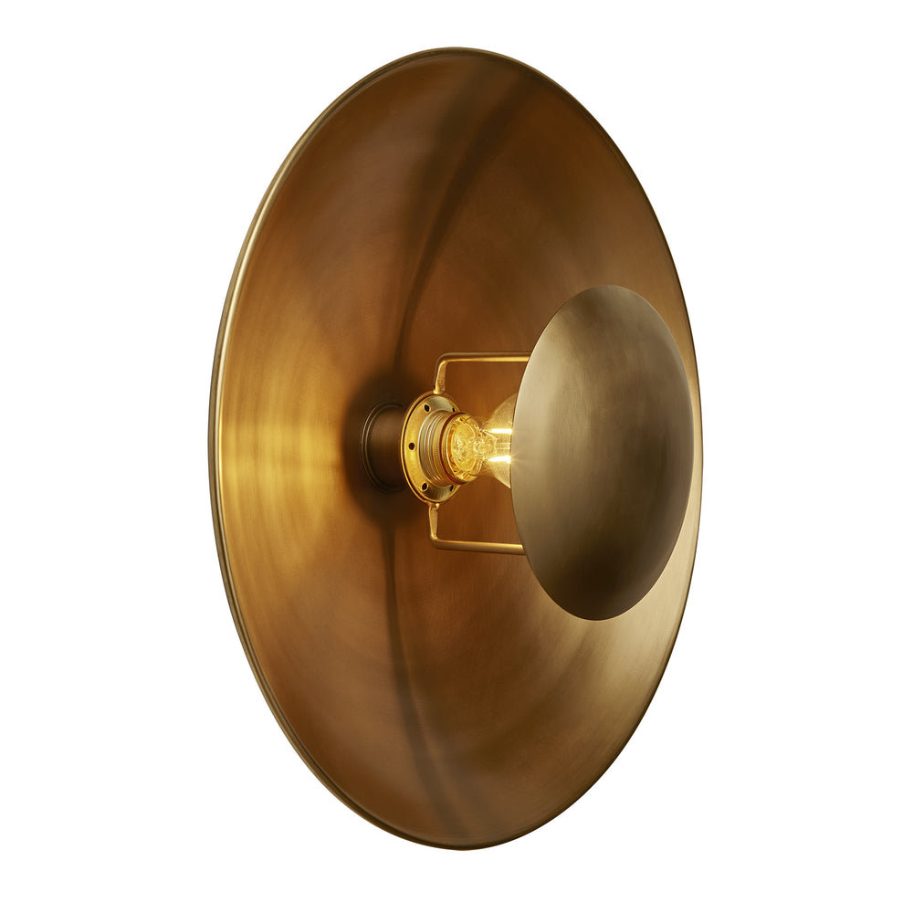 Brass Boston Round Metal Diffuser Wall Light Flush Mount  in 17 inch, Product code is BO-MD-WLFM17-B