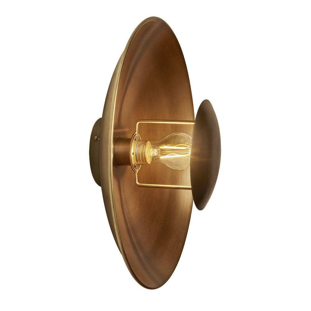 Brass Boston Round Metal Diffuser Wall Light Flush Mount  in 17 inch, Product code is BO-MD-WLFM17-B