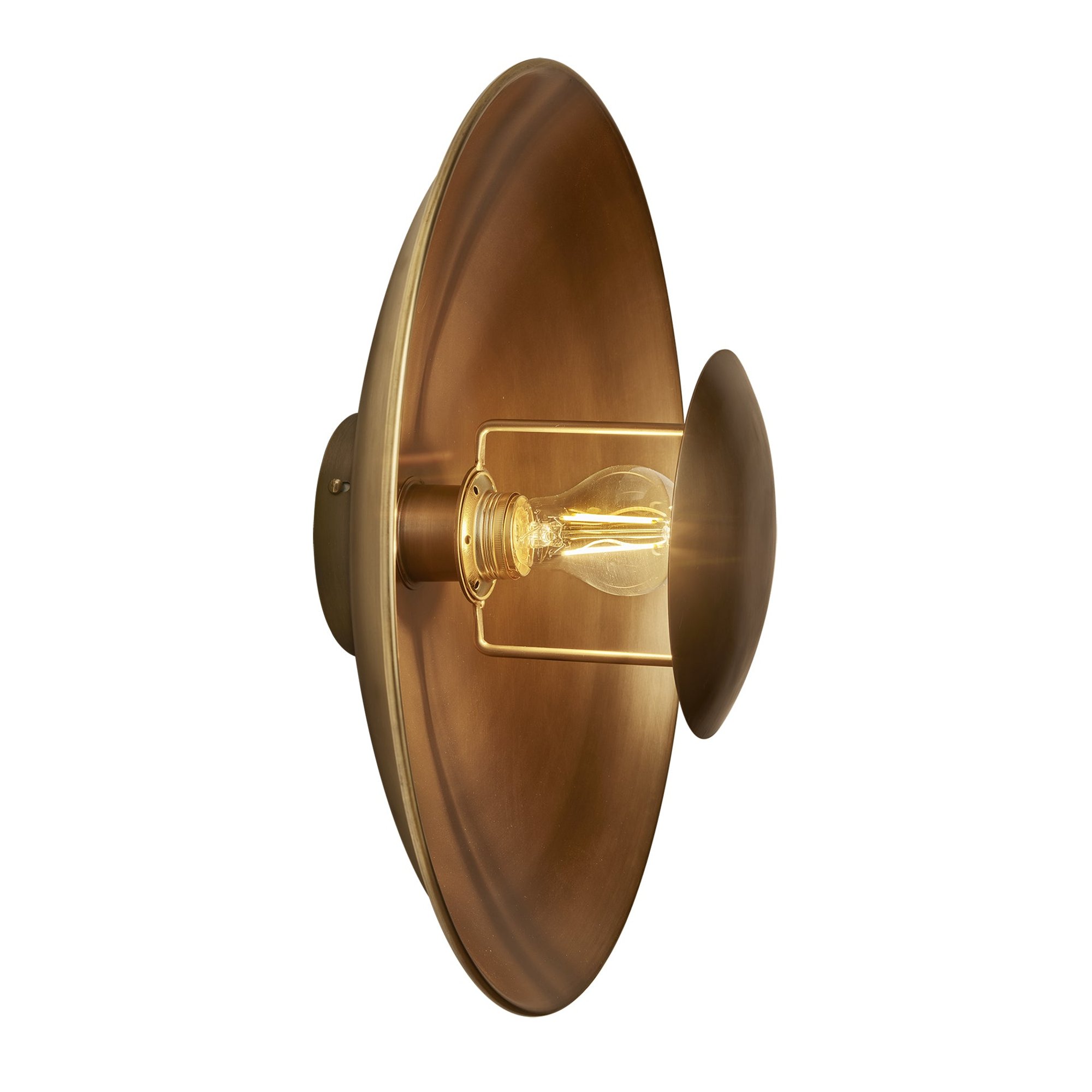 Brass Boston Round Metal Diffuser Wall Light Flush Mount  in 17 inch, Product code is BO-MD-WLFM17-B