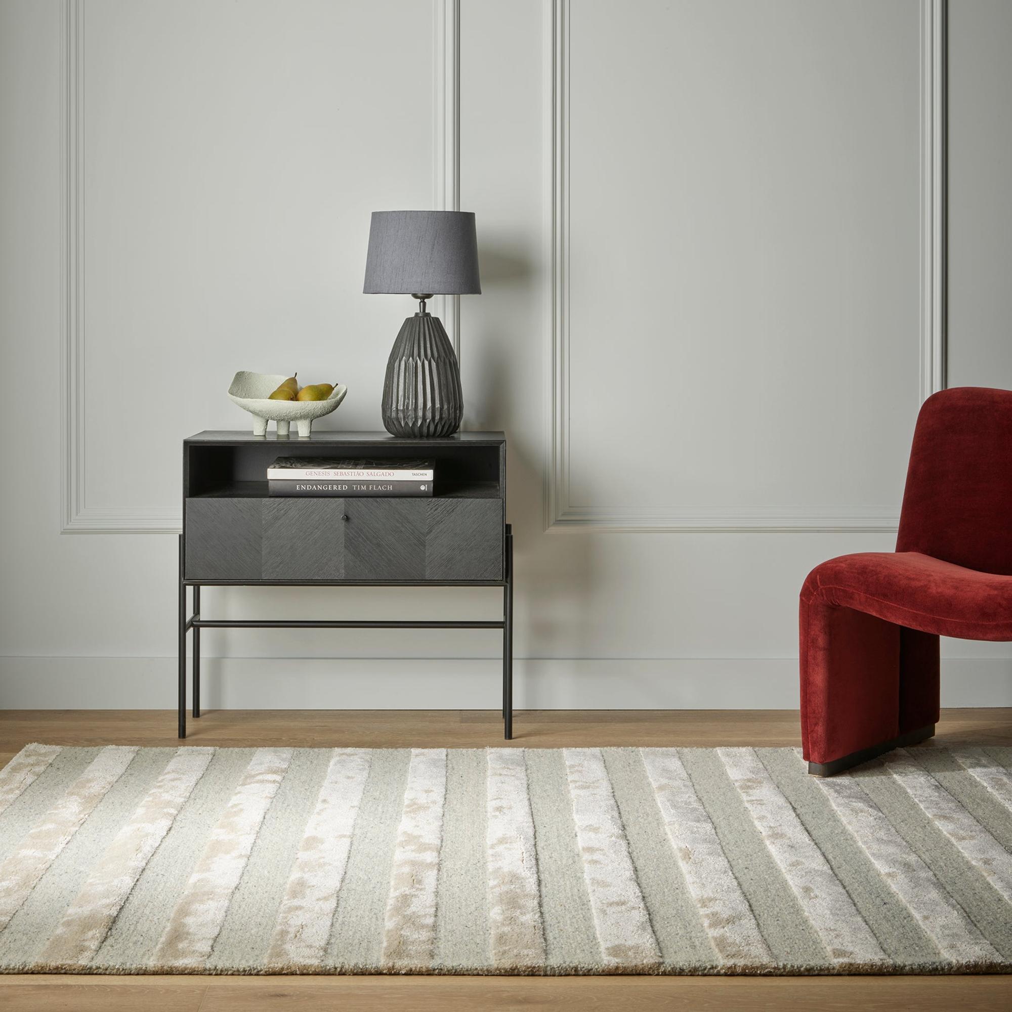 Braco Hand Tufted Wool Rug - Cream & Grey