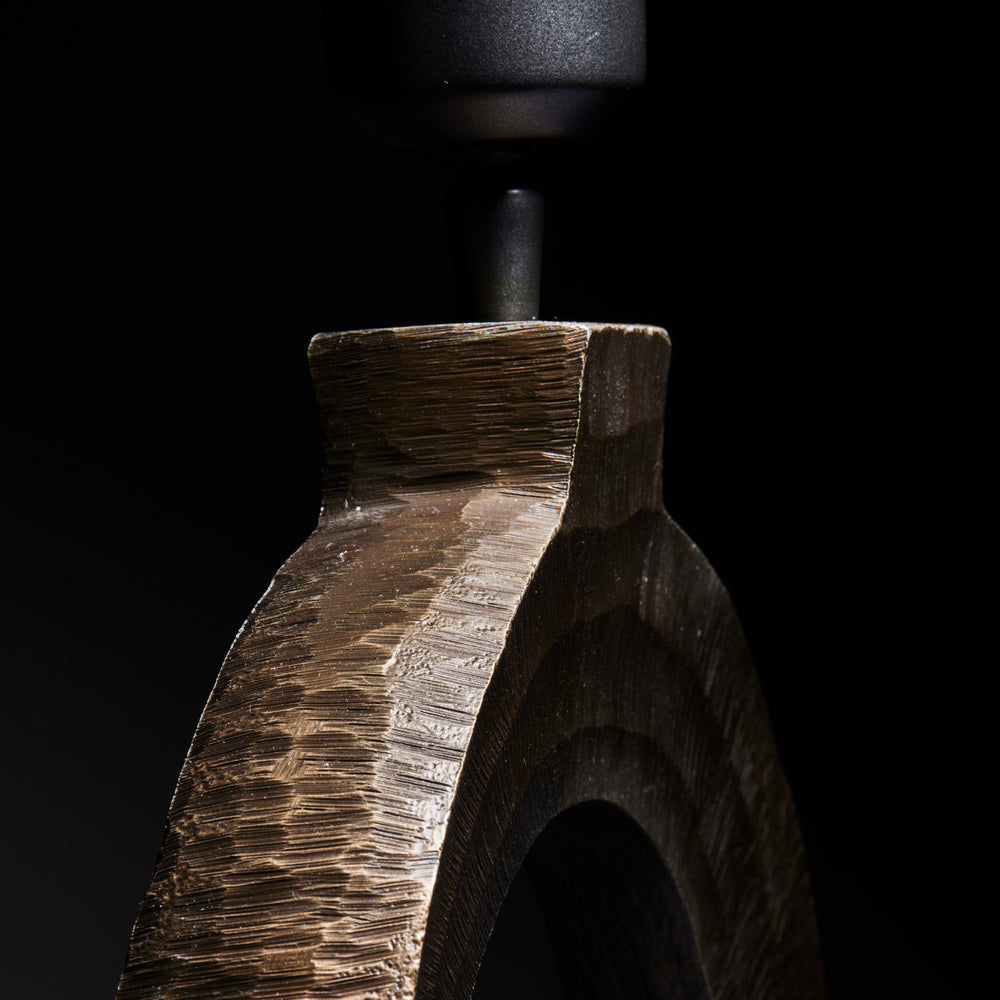 Ornate Circle Table Lamp base in Brass