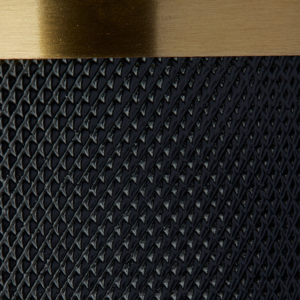 Knurled Pillar Table Lamp - Black