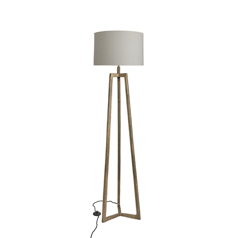 Ornate Tripod Floor Lamp - Brass - Base Only