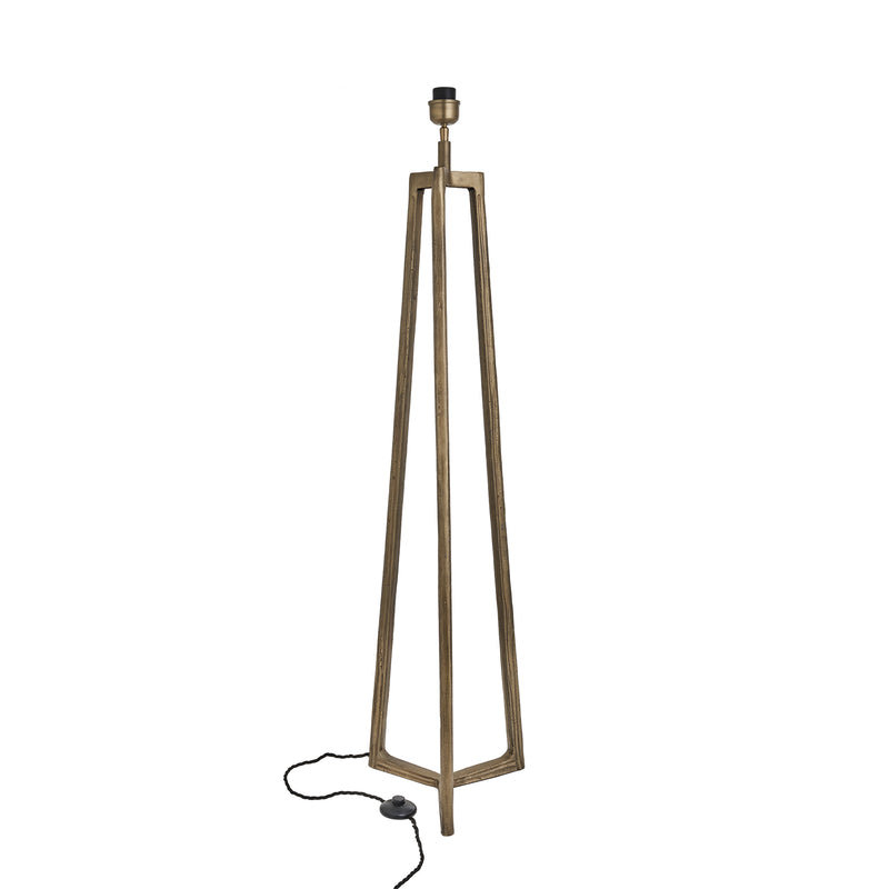 Ornate Tripod Floor Lamp - Brass - Base Only - Voucher Applicable - Industville Lighting UK