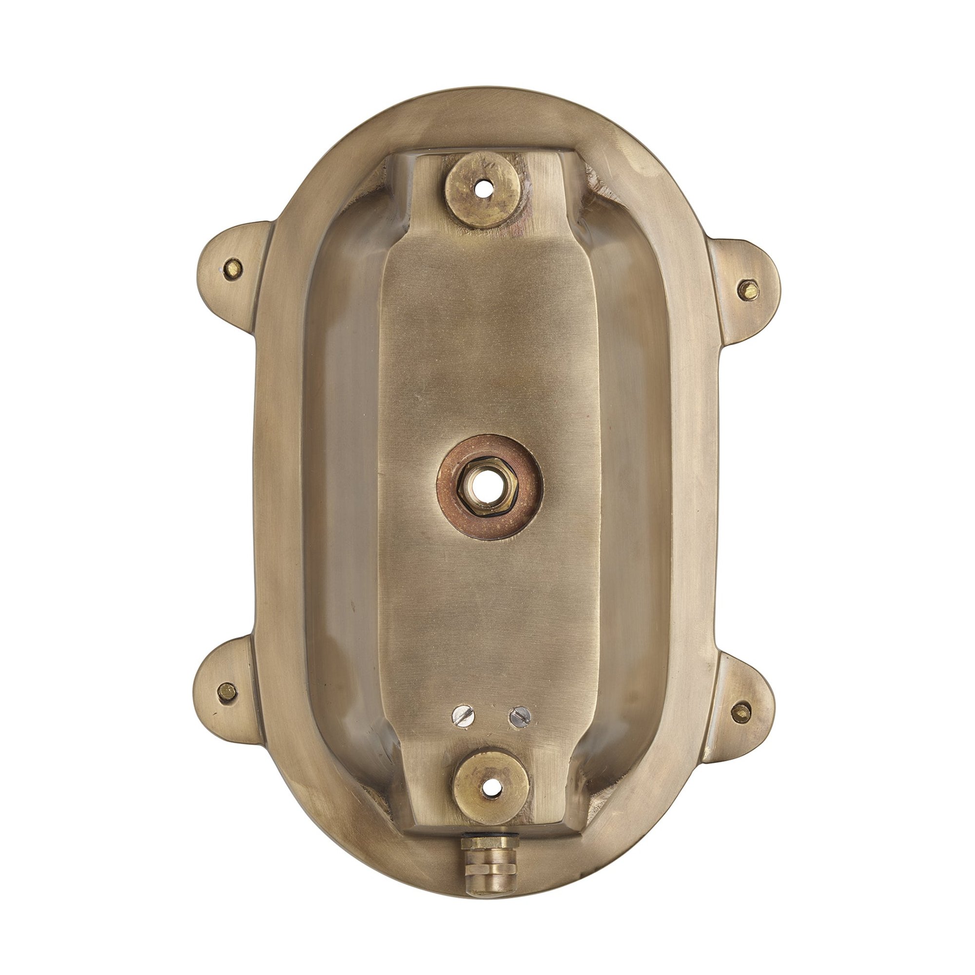 Brass Bulkhead Outdoor & Bathroom Oval Wall Light in 6 Inch, Product code is BK-IP65-OWL6-B-BSW-RB