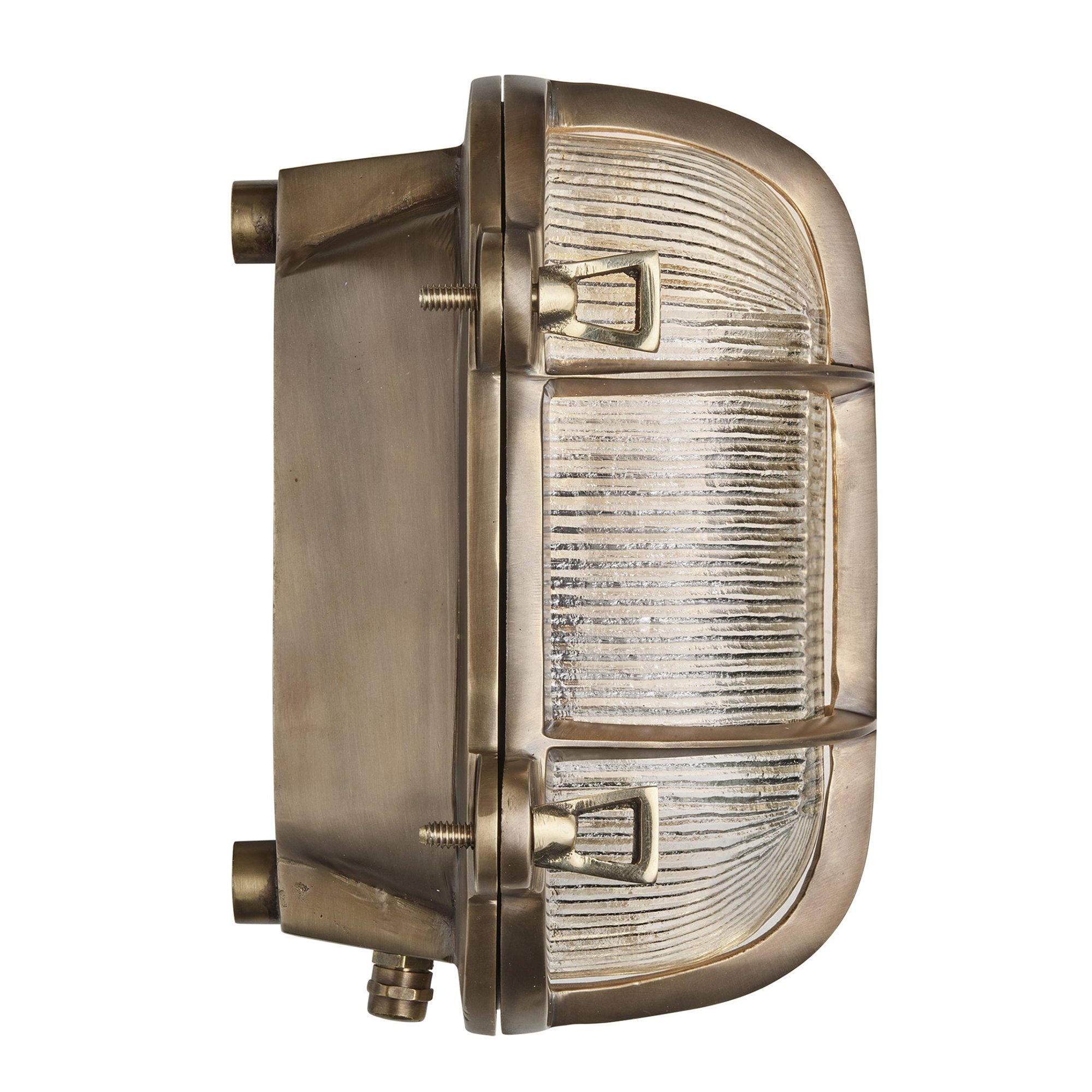 Brass Bulkhead Outdoor & Bathroom Oval Wall Light in 6 Inch, Product code is BK-IP65-OWL6-B-BSW-RB