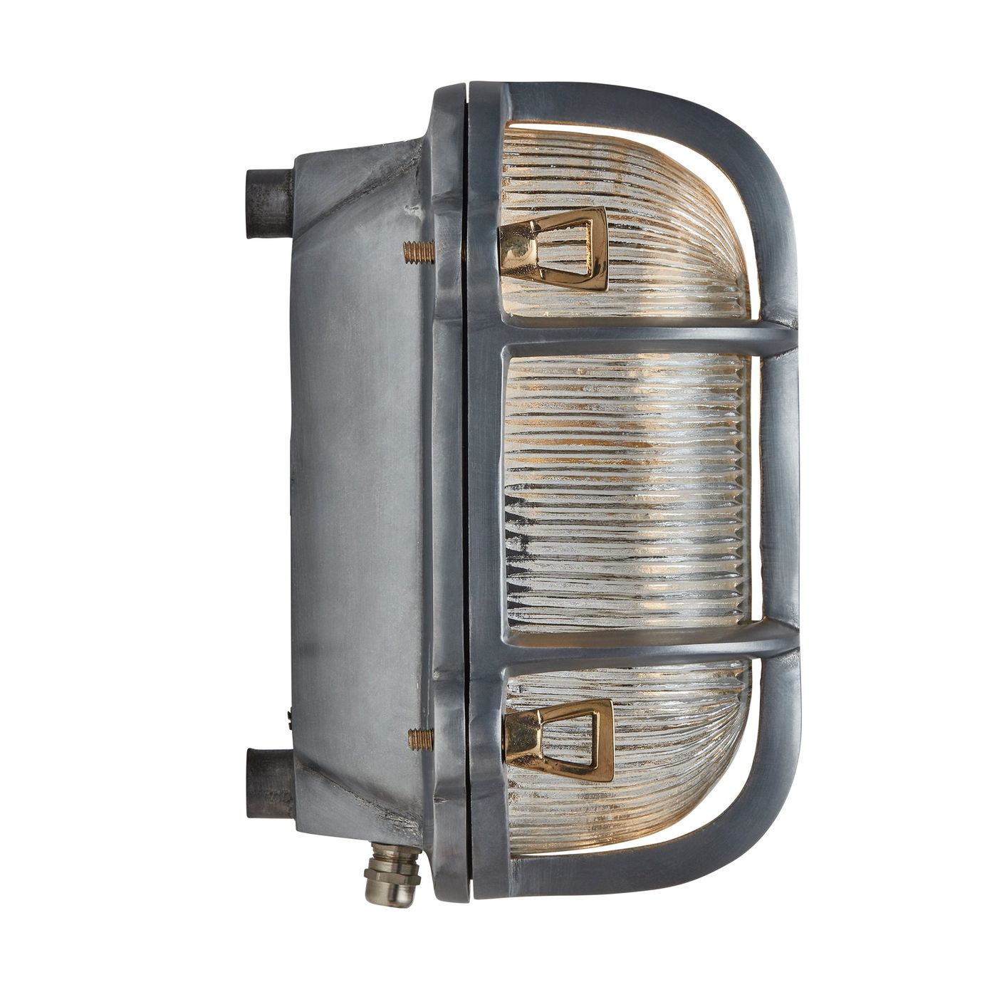Gunmetal Bulkhead Outdoor & Bathroom Oval Wall Light in 6 Inch, Product code is BK-IP65-OWL6-GN-BSW-RB