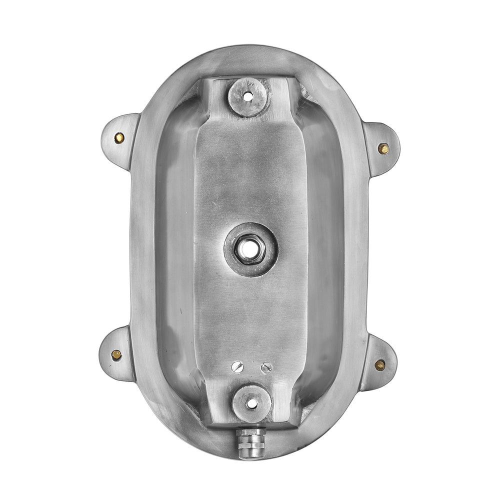 Gunmetal Bulkhead Outdoor & Bathroom Oval Wall Light in 6 Inch, Product code is BK-IP65-OWL6-GN-BSW-RB