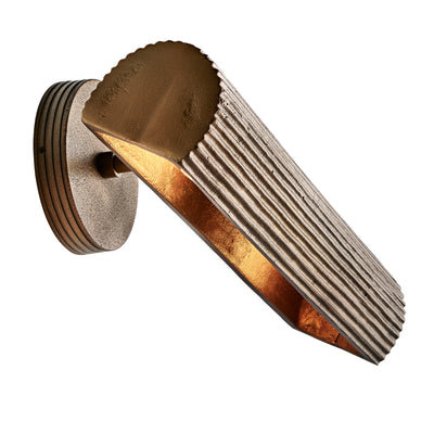 Corby Cast Ribbed Picture Wall Light - Aged Brass - Voucher Applicable - Industville Lighting UK