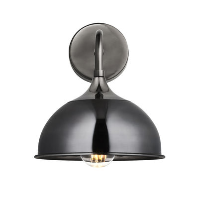 Chelsea Dome Wall Light - 8 Inch - Matt Black Lights - Industville Lighting UK