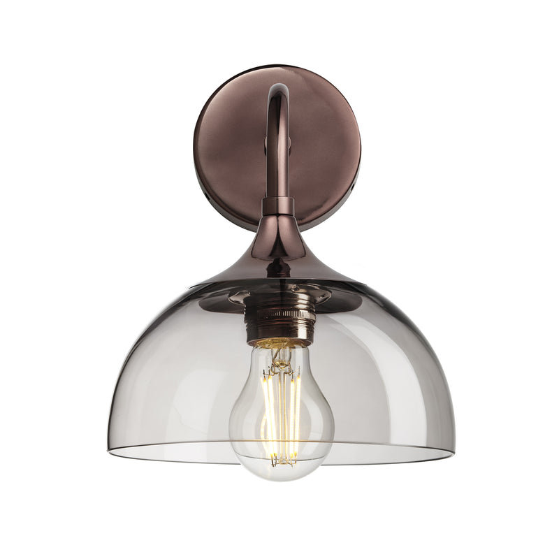 Chelsea Glass Dome Wall Light - 8 Inch - Wall Lights - Industville Lighting UK