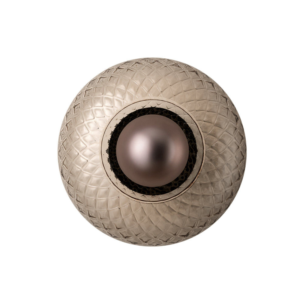 Chelsea Glass Round Diffuser Wall Light Flush Mount with Diamond Mocha Glass and Bronze Wall Holder