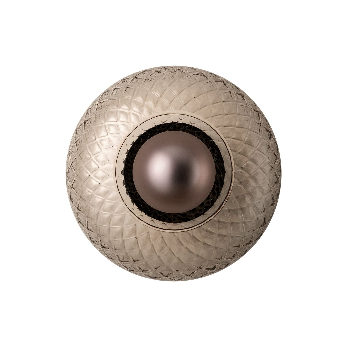 Chelsea Glass Round Diffuser Wall Light Flush Mount with Diamond Mocha Glass and Bronze Wall Holder