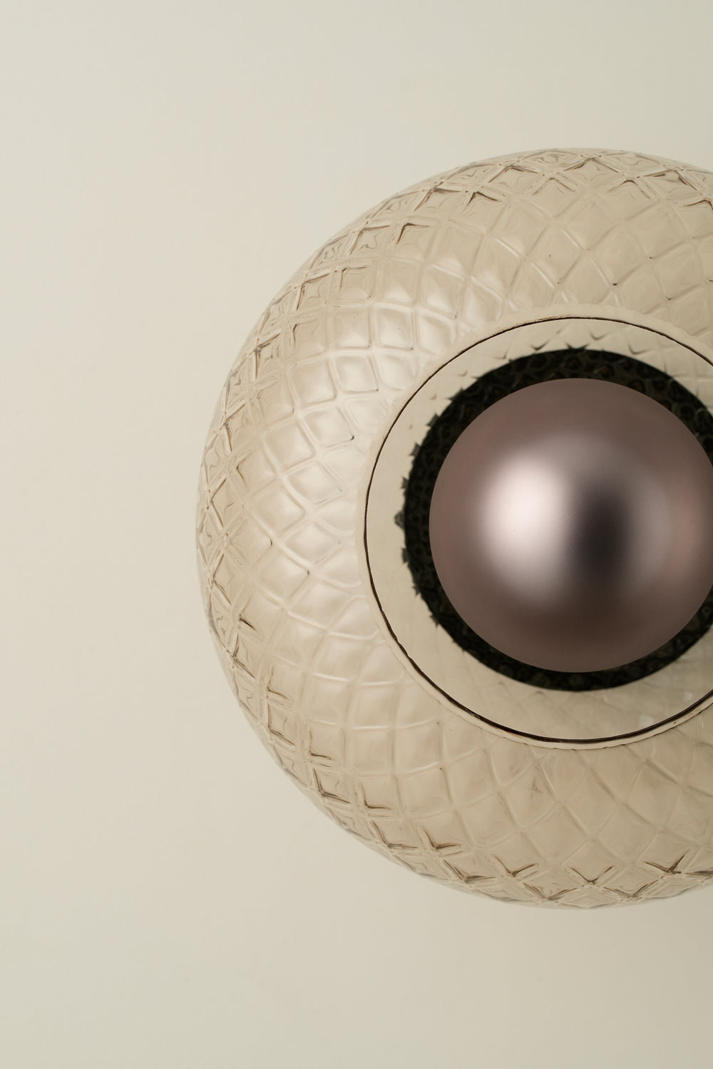 Chelsea Glass Round Diffuser Wall Light Flush Mount with Diamond Mocha Glass and Bronze Wall Holder