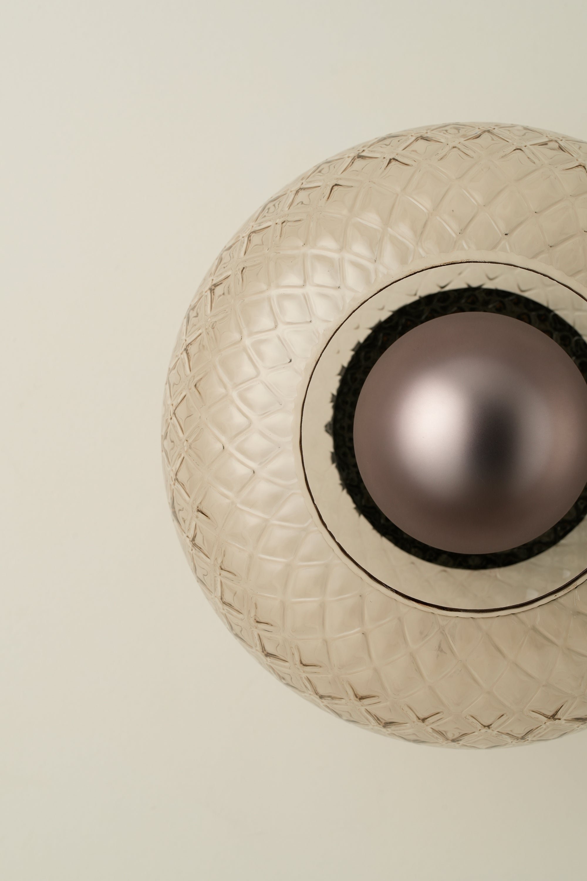 Chelsea Glass Round Diffuser Wall Light Flush Mount with Diamond Mocha Glass and Bronze Wall Holder