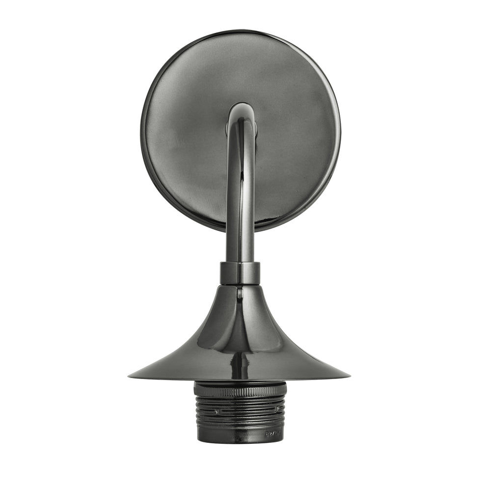 Chelsea Wall Holder in shiny black nickel with a sleek, modern design, shown in a straight-on view